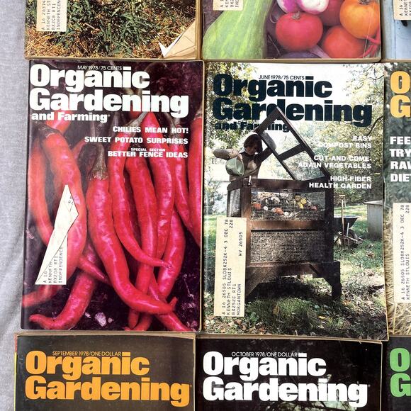 Vintage 1978 Organic Gardening Magazines Full Year Jan-Dec Bundle Prop - Picture 7 of 7